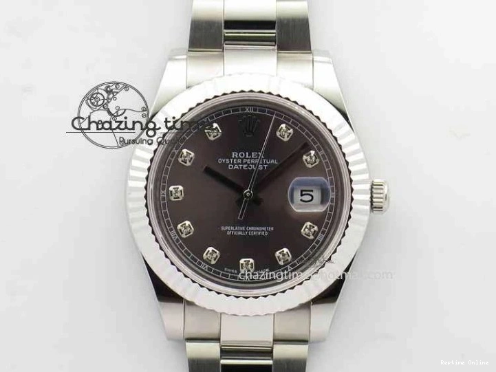 0214 Packable DateJust II 41mm SS BP Maker Best Edition Gray Dial Diam On SS Bracelet SA 3729